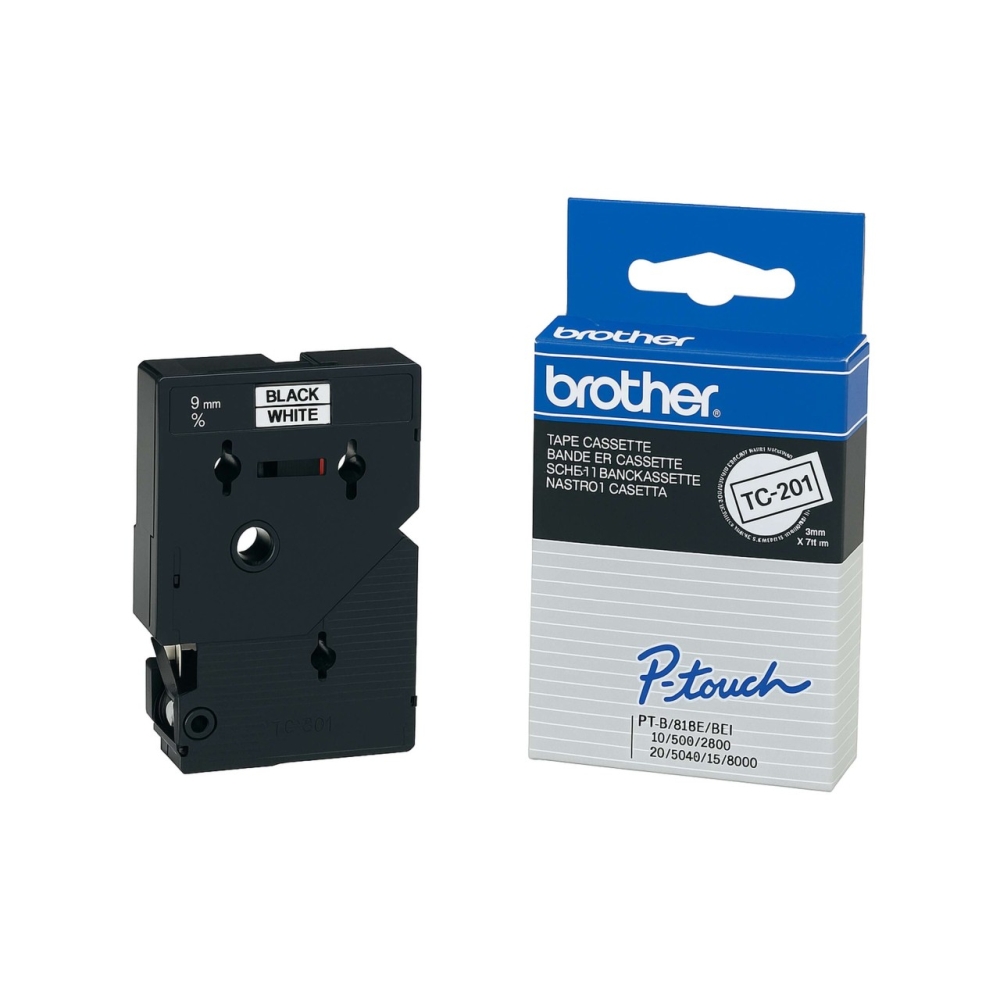 Original Brother TC-201 Schablonenbandkassette 12mm/7.7m