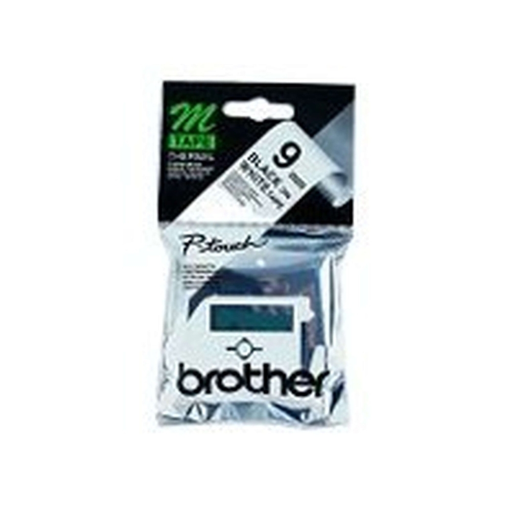 Original Brother M-K221SBZ Schriftband 9mm/4m Schwarz auf Weiss