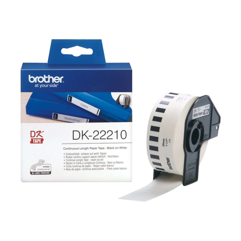 Original für Brother DK-22210 Etikett Weiß