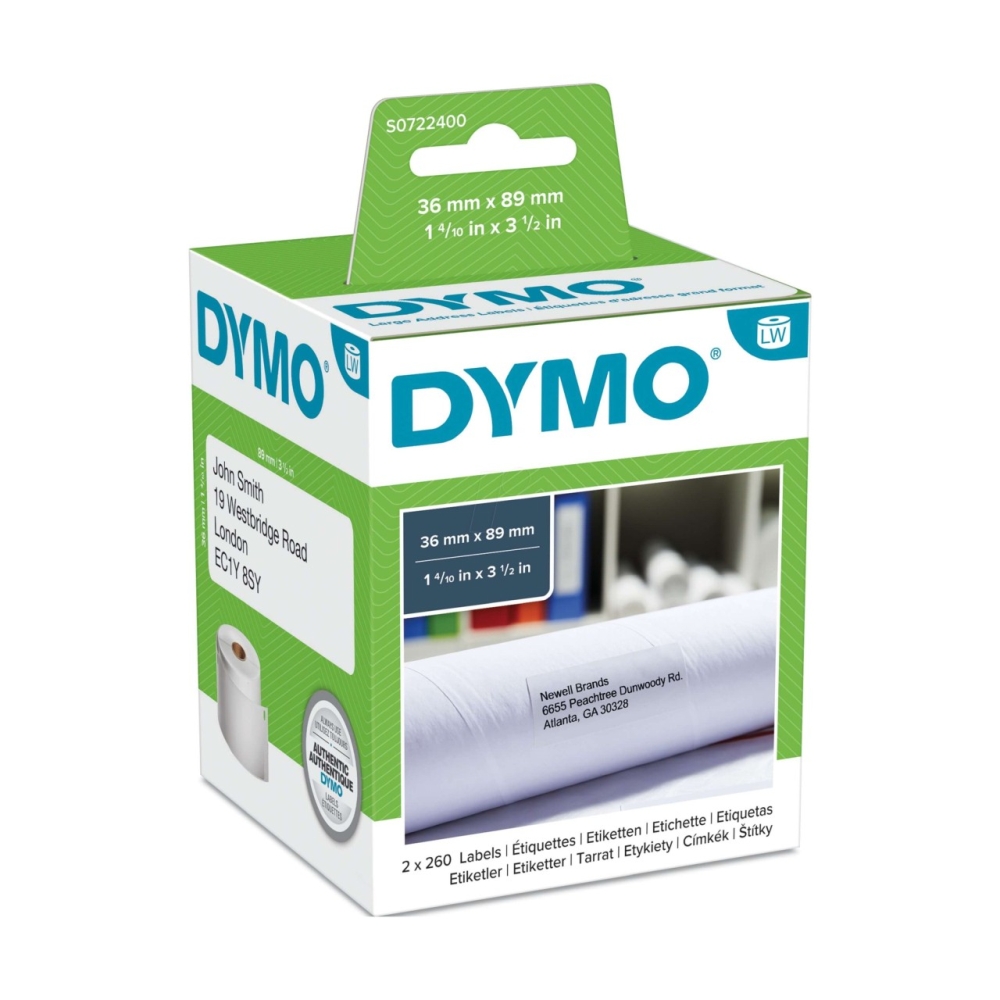 Original Dymo 99012 / S0722400 Etiketten
