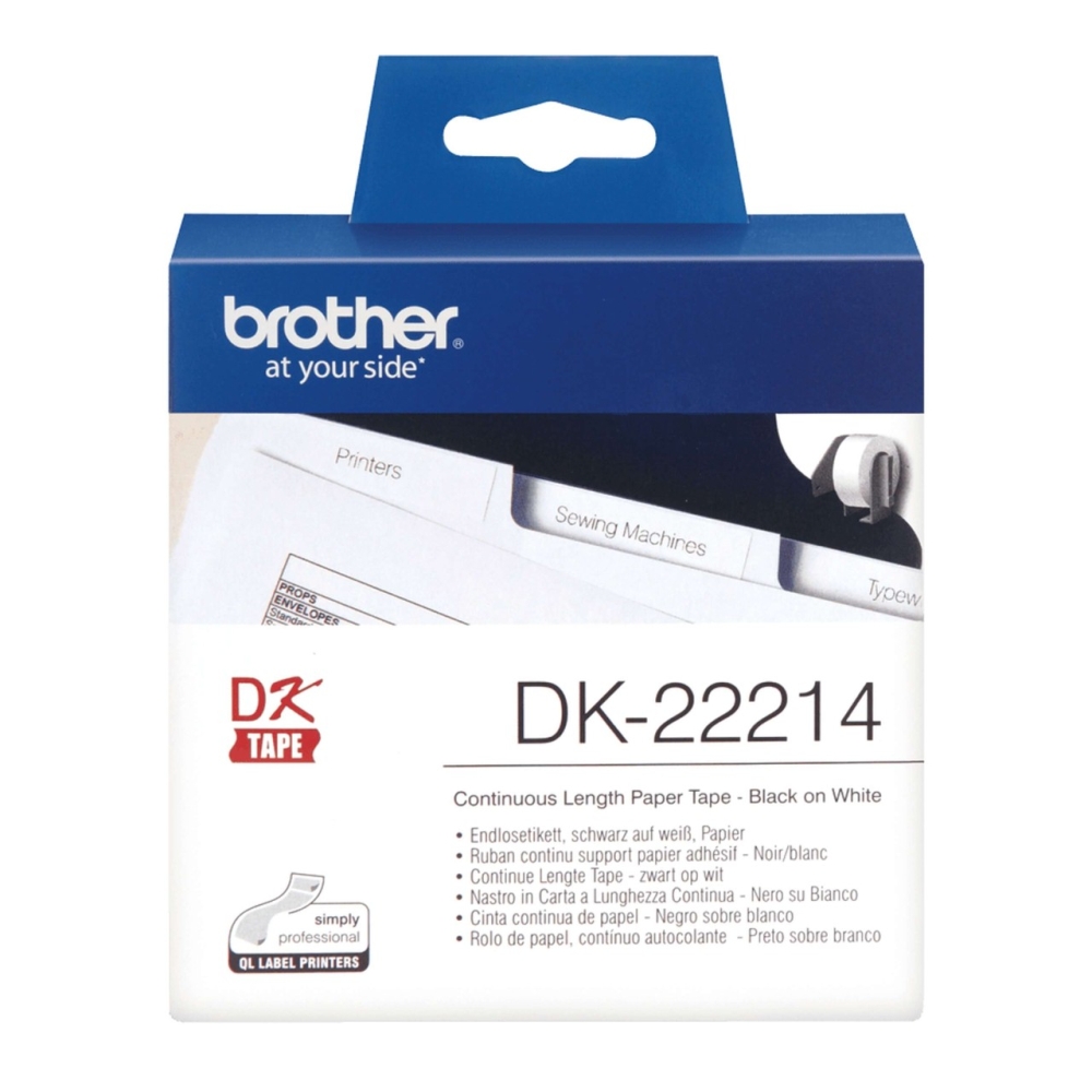 Original für Brother DK-22214 Etikett Weiß