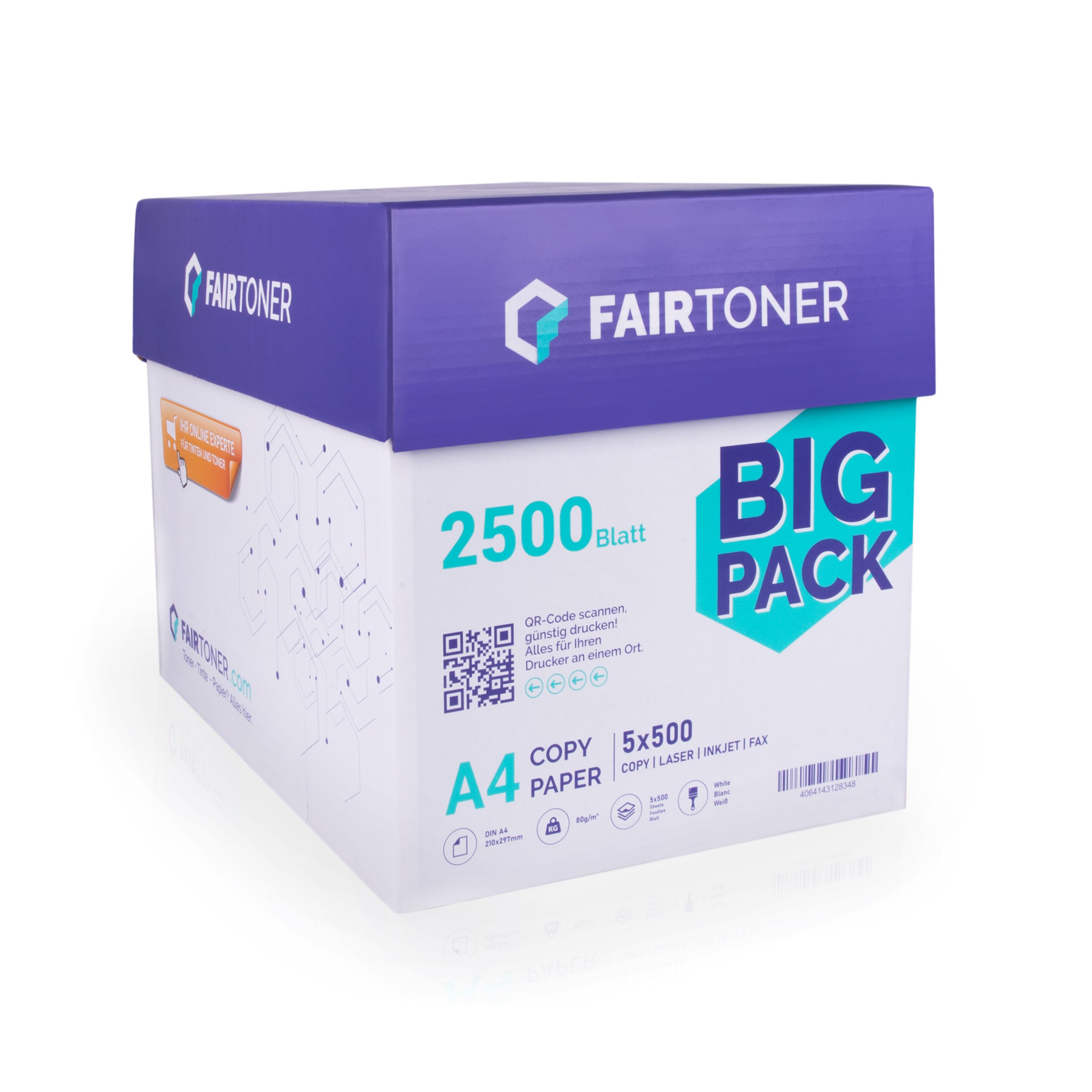 FairToner Standard 5x500 Blatt DIN A4 Kopierpapier